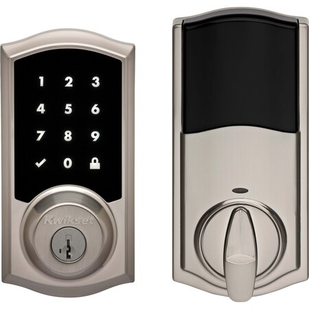 Kwikset Premis Touchscreen Smart Lock W/ SmartKey W/ RCAL Latch and RCS Strike Satin Nickel Finish 919TRL-15S
